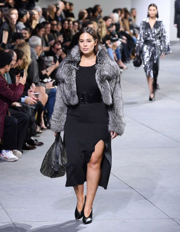 Ashley Graham walks for Michael Kors (photo c/o AFP)